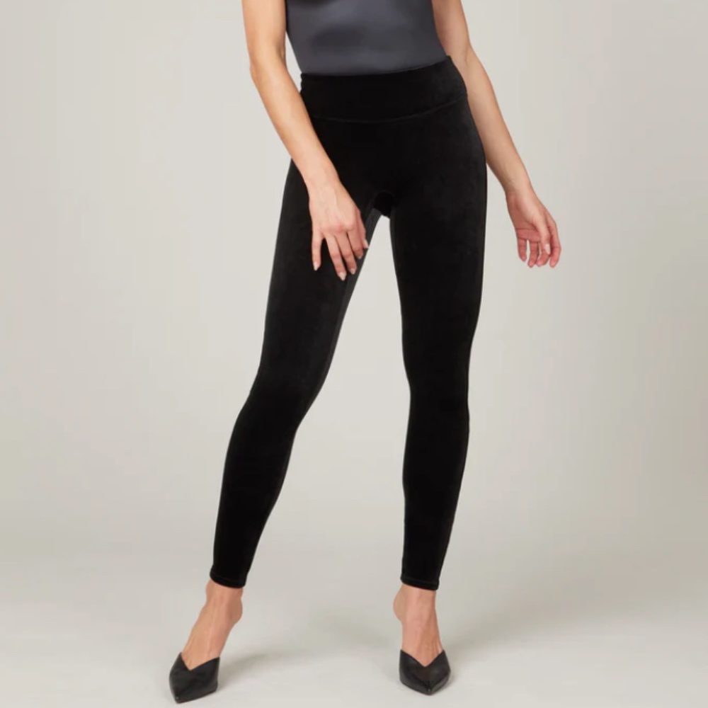 Spanx Velvet Leggings - Black (Medium)